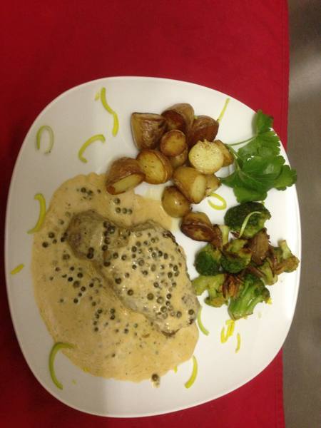 Gericht mit Salat